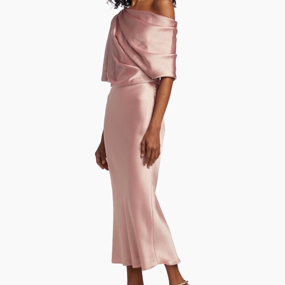 Elegant Off-Shoulder Pink Dress